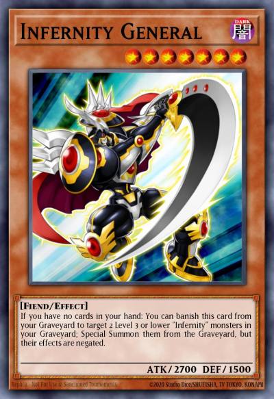 Infernity General Super Rare OP14-EN005 OTS Tournament Pack 14 Yugioh card