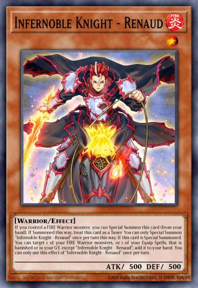 Infernoble Knight - Renaud Collector's Rare AMDE-EN038 Amazing Defenders Yugioh card