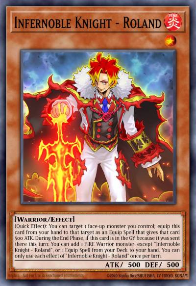 Infernoble Knight - Roland Rare AMDE-EN050 Amazing Defenders Yugioh card