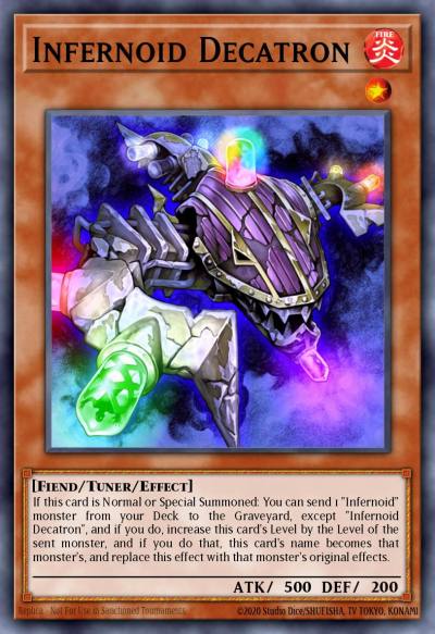 Infernoid Decatron Quarter Century Secret Rare BLTR-EN069 Battles of Legend Terminal Revenge Yugioh card