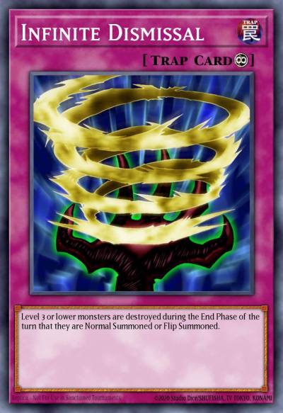 Infinite Dismissal Common DB1-EN186 Dark Beginning 1 Yugioh card
