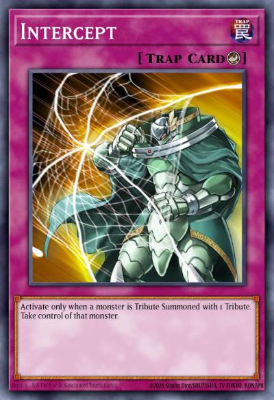 Intercept Super Rare TDGS-EN076 The Duelist Genesis Yugioh card