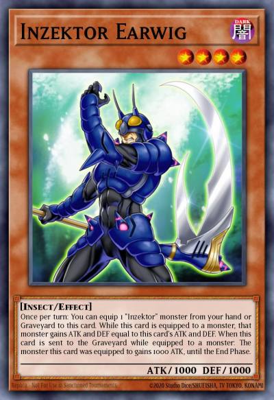 Inzektor Earwig Common GAOV-EN030 Galactic Overlord Yugioh card