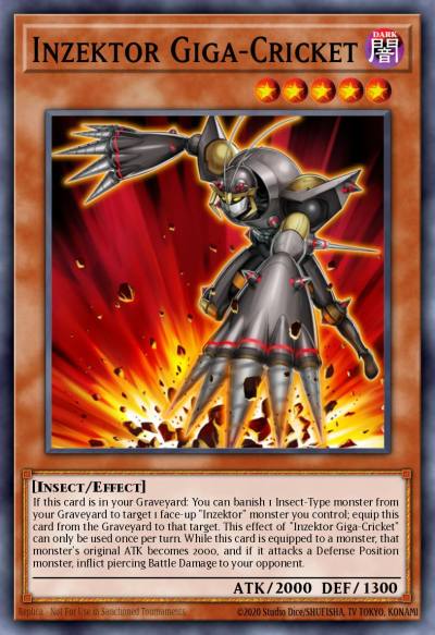 Inzektor Giga-Cricket Rare GAOV-EN031 Galactic Overlord Yugioh card