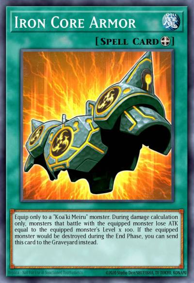 Iron Core Armor Common SOVR-EN053 Stardust Overdrive Yugioh card
