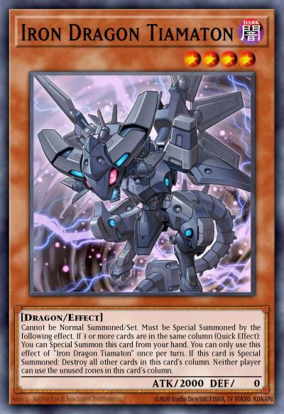Iron Dragon Tiamaton Prismatic Secret Rare MP19-EN016 2019 Gold Sarcophagus Tin Mega Pack Yugioh card