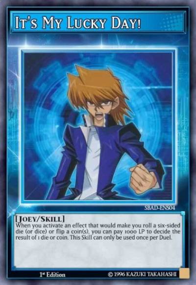 Its My Lucky Day Super Rare SBAD-ENS04 Speed Duel Attack from the Deep Yugioh card