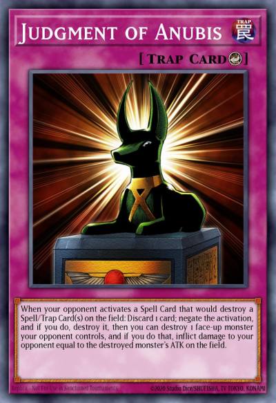 Judgment of Anubis Secret Rare DCR-105 Dark Crisis Yugioh card