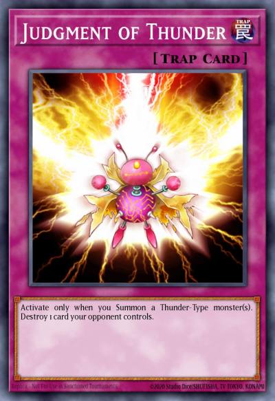 Judgment of Thunder Common TDGS-EN077 The Duelist Genesis Yugioh card