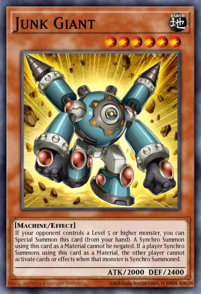Junk Giant Gold Secret Rare PGL2-EN001 Premium Gold Return of the Bling Yugioh card