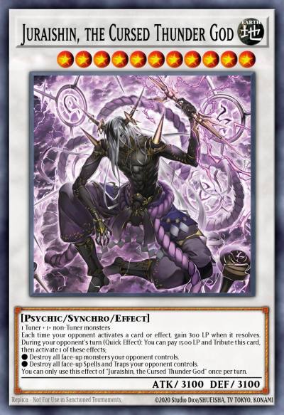 Juraishin the Cursed Thunder God Quarter Century Secret Rare ALIN-EN043 Alliance Insight Yugioh card