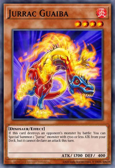 Jurrac Guaiba Starfoil Rare BATT-EN019 Battle Pack Tournament Prize Cards Yugioh card