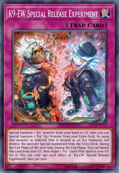 K9-EW Special Release Experiment New JUSH-EN041 Justice Hunters Yugioh card