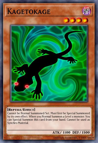 Kagetokage Super Rare NUMH-EN018 Number Hunters Yugioh card