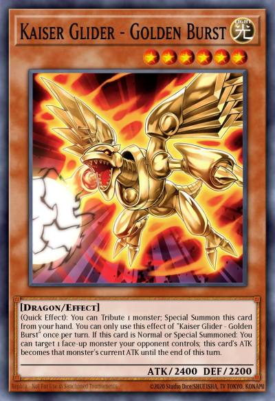Kaiser Glider - Golden Burst Secret Rare LDS3-EN136 Legendary Duelists Season 3 Yugioh card