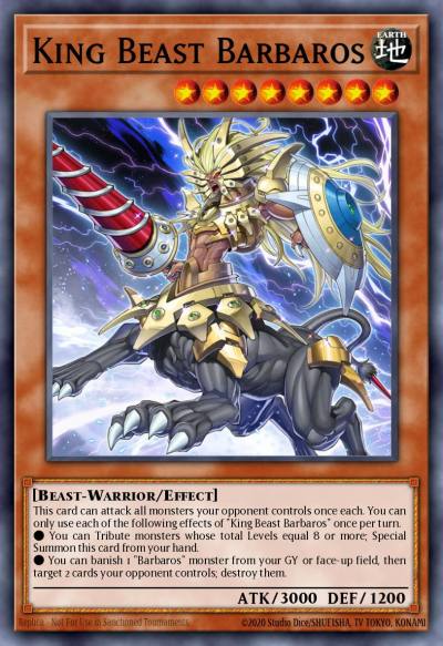 King Beast Barbaros Ultra Rare MP21-EN057 2021 Tin of Ancient Battles Yugioh card