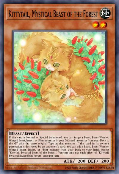 Kittytail Mystical Beast of the Forest Ultra Rare MP24-EN205 25th Anniversary Tin Dueling Mirrors Yugioh card