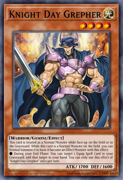 Knight Day Grepher Rare BP03-EN109 Battle Pack 3 Monster League Yugioh card