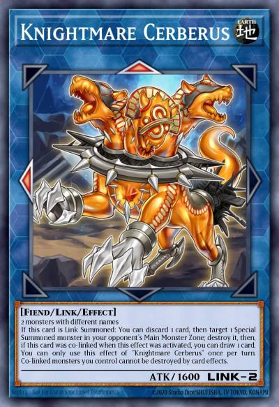 Knightmare Cerberus Ultra Rare MP19-EN026 2019 Gold Sarcophagus Tin Mega Pack Yugioh card