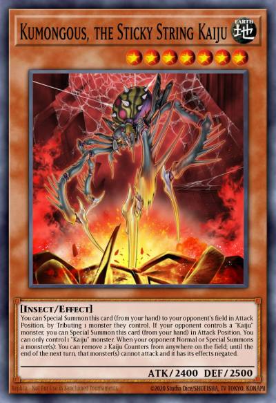 Kumongous the Sticky String Kaiju Rare MP16-EN099 2016 Mega-Tin Mega Pack Yugioh card