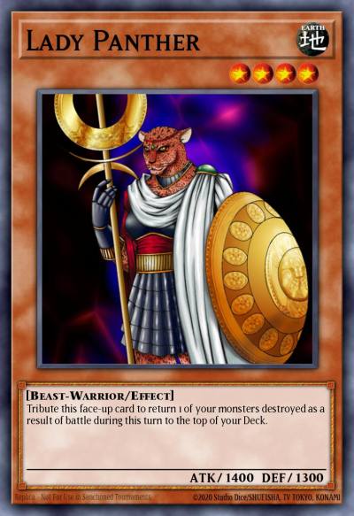 Lady Panther Common LON-030 Labyrinth of Nightmare Yugioh card