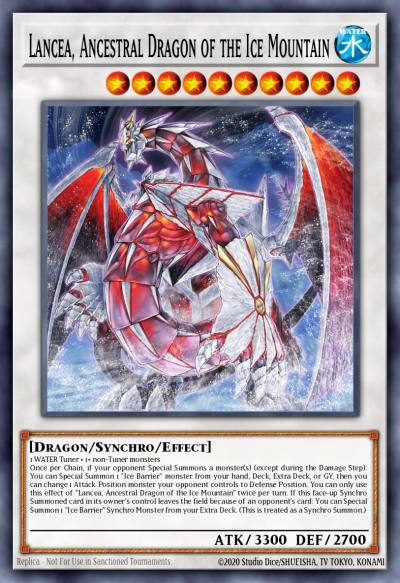 Lancea Ancestral Dragon of the Ice Mountain Quarter Century Secret Rare BLTR-EN005 Battles of Legend Terminal Revenge Yugioh card