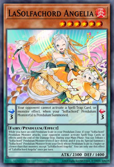 LaSolfachord Angelia Super Rare ANGU-EN019 Ancient Guardians Yugioh card