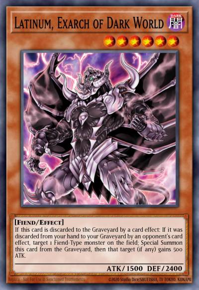 Latinum Exarch of Dark World Ultimate Rare PHSW-EN085 Photon Shockwave Yugioh card