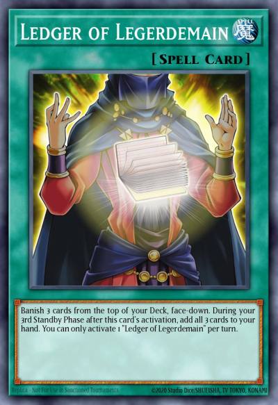Ledger of Legerdemain Secret Rare CYHO-EN067 Cybernetic Horizon Yugioh card