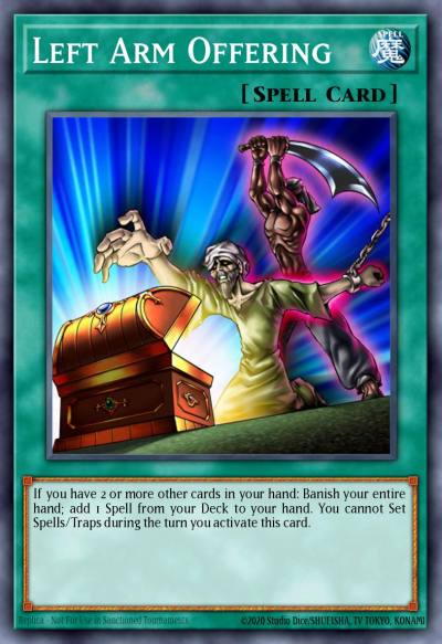 Left Arm Offering Common LED7-EN013 Legendary Duelists Rage of Ra Yugioh card