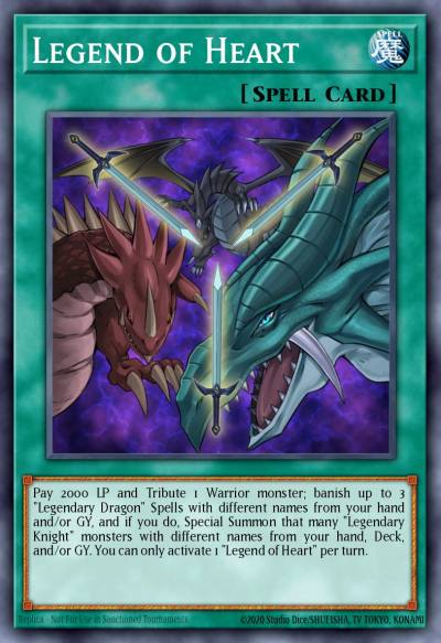 Legend of Heart Secret Rare DRLG-EN006 Dragons of Legend Yugioh card