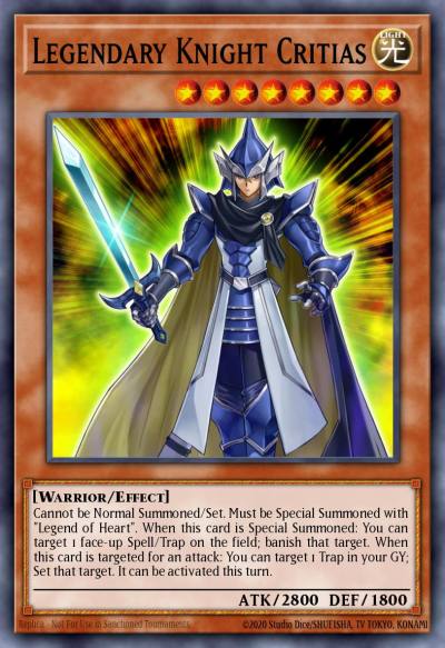 Legendary Knight Critias Secret Rare DRL2-EN002 Dragons of Legend 2 Yugioh card