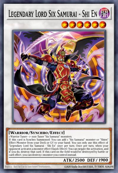 Legendary Lord Six Samurai - Shi En Prismatic Secret Rare MP25-EN107 2025 Mega-Pack Tin Yugioh card