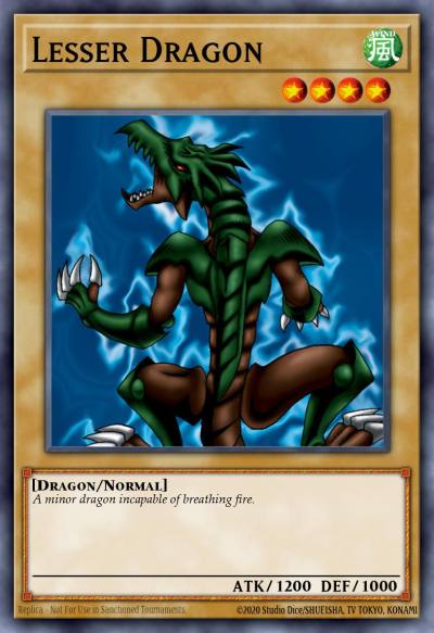 Lesser Dragon Common LOB-113 Legend of Blue Eyes White Dragon Yugioh card
