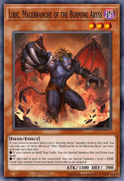 Libic Malebranche of the Burning Abyss Gold Rare PGL3-EN050 Premium Gold Infinite Gold Yugioh card
