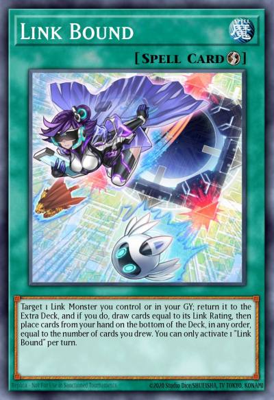 Link Bound Super Rare FLOD-EN063 Flames of Destruction Yugioh card