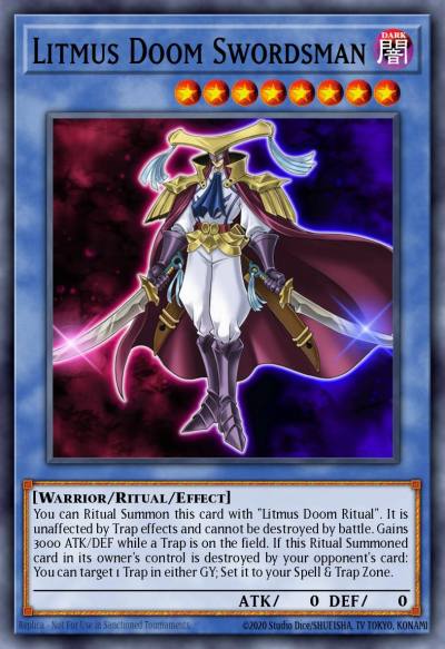 Litmus Doom Swordsman Ultra Rare BLRR-EN013 Battles of Legend Relentless Revenge Yugioh card