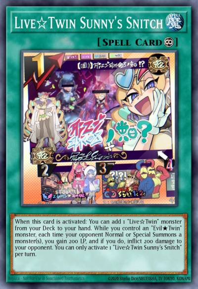 Live☆Twin Sunnys Snitch Common MP22-EN161 2022 Tin of the Pharaohs Gods Yugioh card