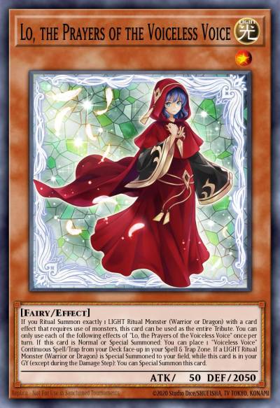 Lo the Prayers of the Voiceless Voice Prismatic Secret Rare MP25-EN052 2025 Mega-Pack Tin Yugioh card