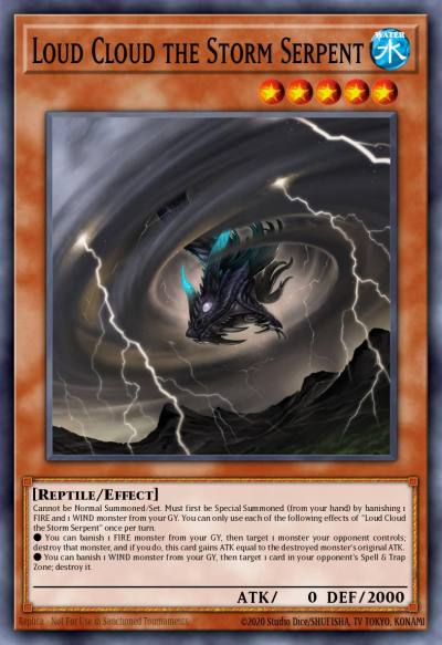 Loud Cloud the Storm Serpent Common DANE-EN022 Dark Neostorm Yugioh card