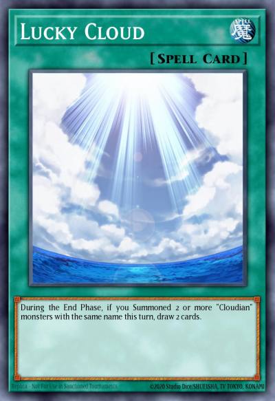 Lucky Cloud Common GLAS-EN050 Gladiators Assault Yugioh card