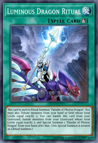 Luminous Dragon Ritual Common LVAL-EN062 Legacy of the Valiant Yugioh card