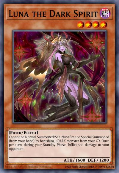 Luna the Dark Spirit Common CHIM-EN027 Chaos Impact Yugioh card
