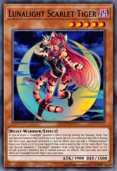 Lunalight Scarlet Tiger New LAVD-ENL13 Legendary Arc-V Decks Yugioh card