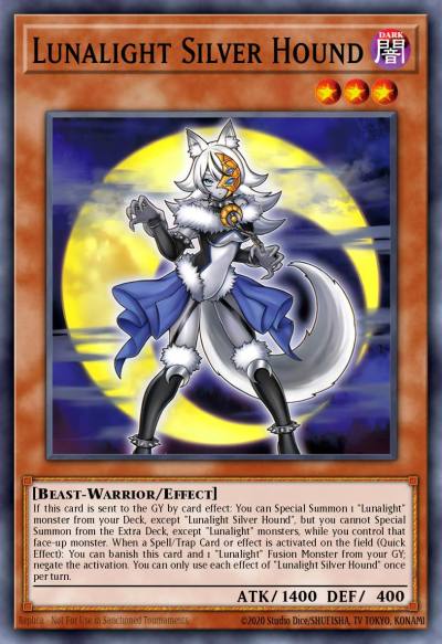 Lunalight Silver Hound Common DUAD-EN006 Duelists Advance Yugioh card