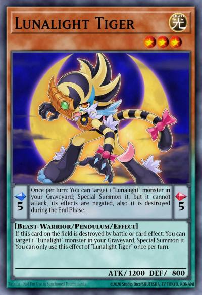 Lunalight Tiger Collector's Rare RA04-EN020 Quarter Century Stampede Yugioh card
