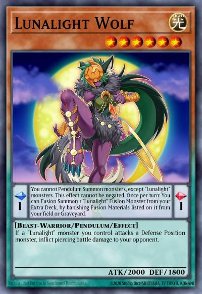 Lunalight Wolf Common SHVI-EN012 Shining Victories Yugioh card