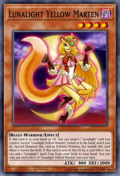Lunalight Yellow Marten Common LDS2-EN128 Legendary Duelists Season 2 Yugioh card