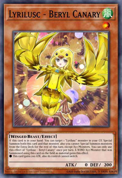 Lyrilusc - Beryl Canary Rare LED8-EN035 Legendary Duelists Synchro Storm Yugioh card