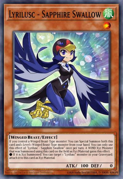 Lyrilusc - Sapphire Swallow Common LED8-EN043 Legendary Duelists Synchro Storm Yugioh card